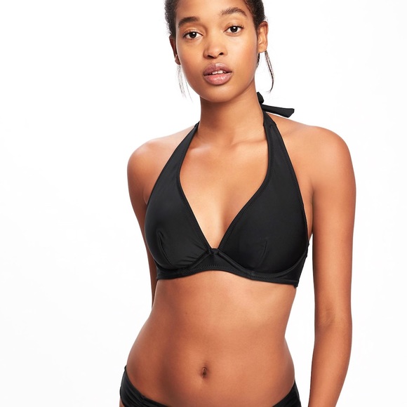 black halter bikini